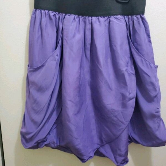 WILFRED - PURPLE SILK TULIP SKIRT WITH POCKETS - Picture 1 of 3